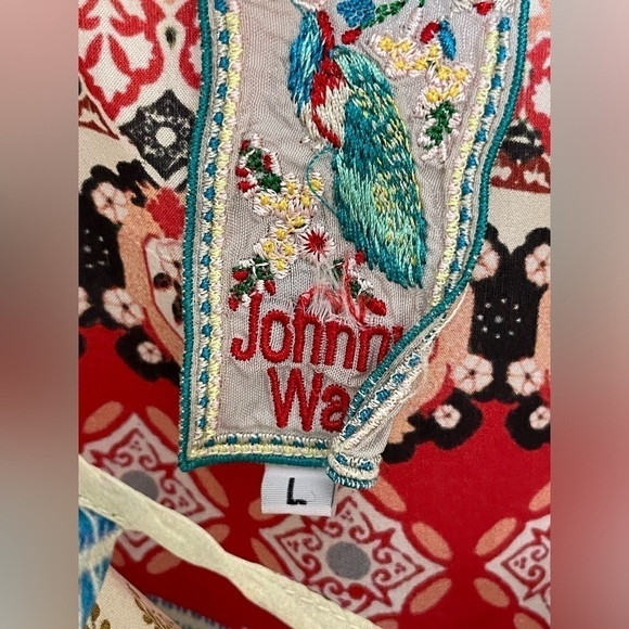Johnny Was Poncho Blouse, Boho Pullover with Buttons, multi Large​​​​​​​​​​​ - Picture 8 of 11